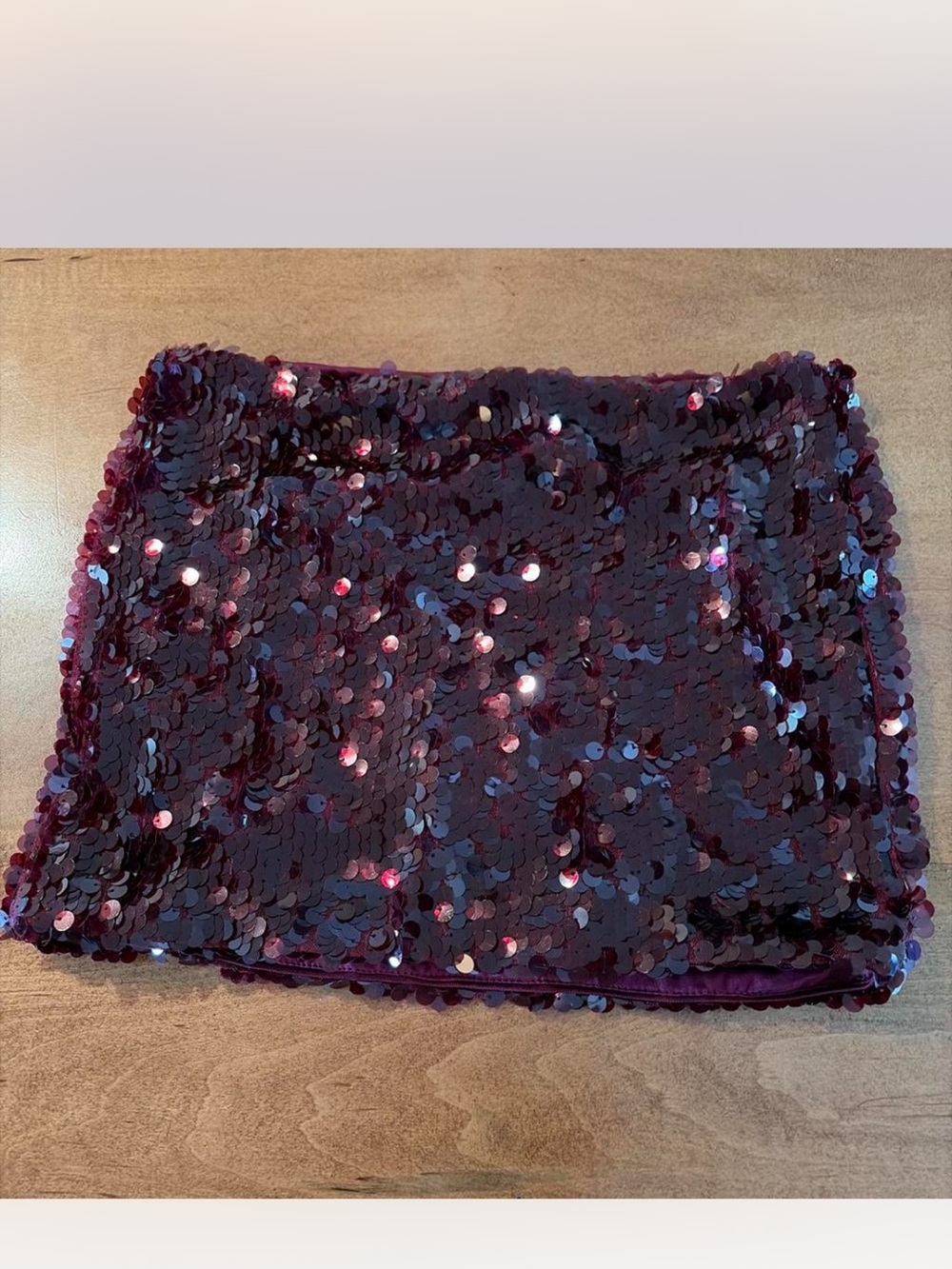 Princess Polly Burgundy Sequin Mini Skirt - Picture 2 of 7